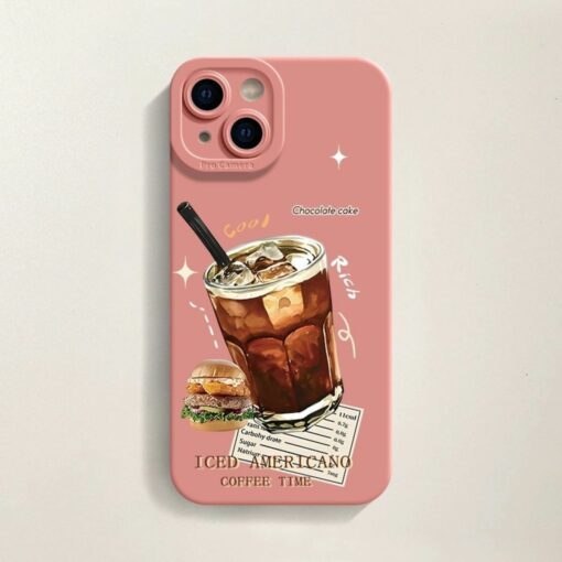 Iced Coffee Phone Case – Simple & Elegant – Pupil-antique white-3091 ice American