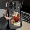 Iced Coffee Phone Case – Simple & Elegant – Pupil-antique white-3091 ice American