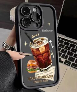 Iced Coffee Phone Case – Simple & Elegant – Pupil-antique white-3091 ice American