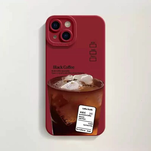 Iced Coffee Phone Case – Simple & Elegant – Pupil-antique white-3091 ice American