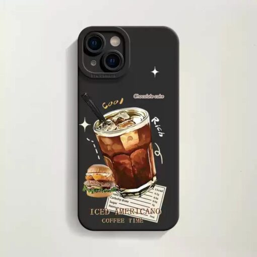 Iced Coffee Phone Case – Simple & Elegant – Pupil-antique white-3091 ice American