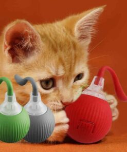 Interactive Cat Toys – 3rd Gen Motion-Activated Moving Cat Ball with Elastic Tail for Indoor Cats & Kittens