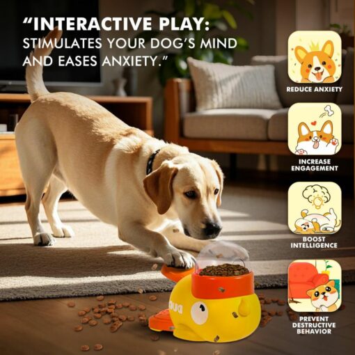 Interactive Duck-Shaped Dog Puzzle Feeder – Slow Eating, IQ Training & Treat Dispenser for Smart Dogs & Puppies