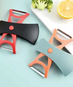 Japanese 2-in-1 Stainless Steel Potato Peeler & Vegetable Slicer – Multi-Function Fruit Grater & Shredder