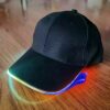 LED Light Up Baseball Cap – Fashionable, Rechargeable, Programmable, Embroidered Cotton Hat with Adjustable Fit for Men for Parties, and Night Safety – Black Hat – Articuno