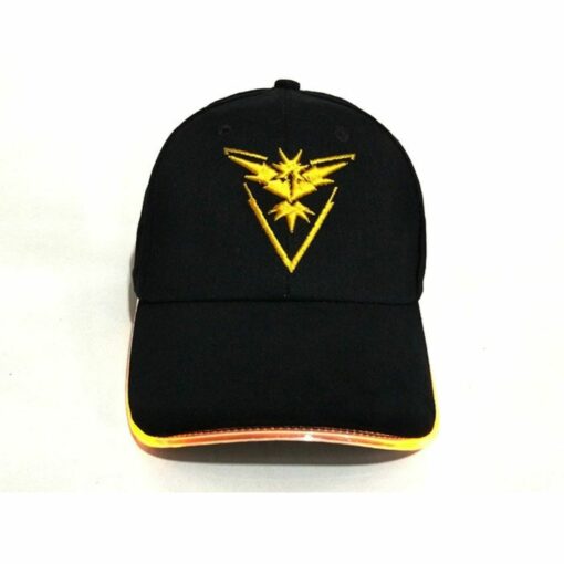 LED Light Up Baseball Cap – Fashionable, Rechargeable, Programmable, Embroidered Cotton Hat with Adjustable Fit for Men for Parties, and Night Safety – Black Hat – Articuno
