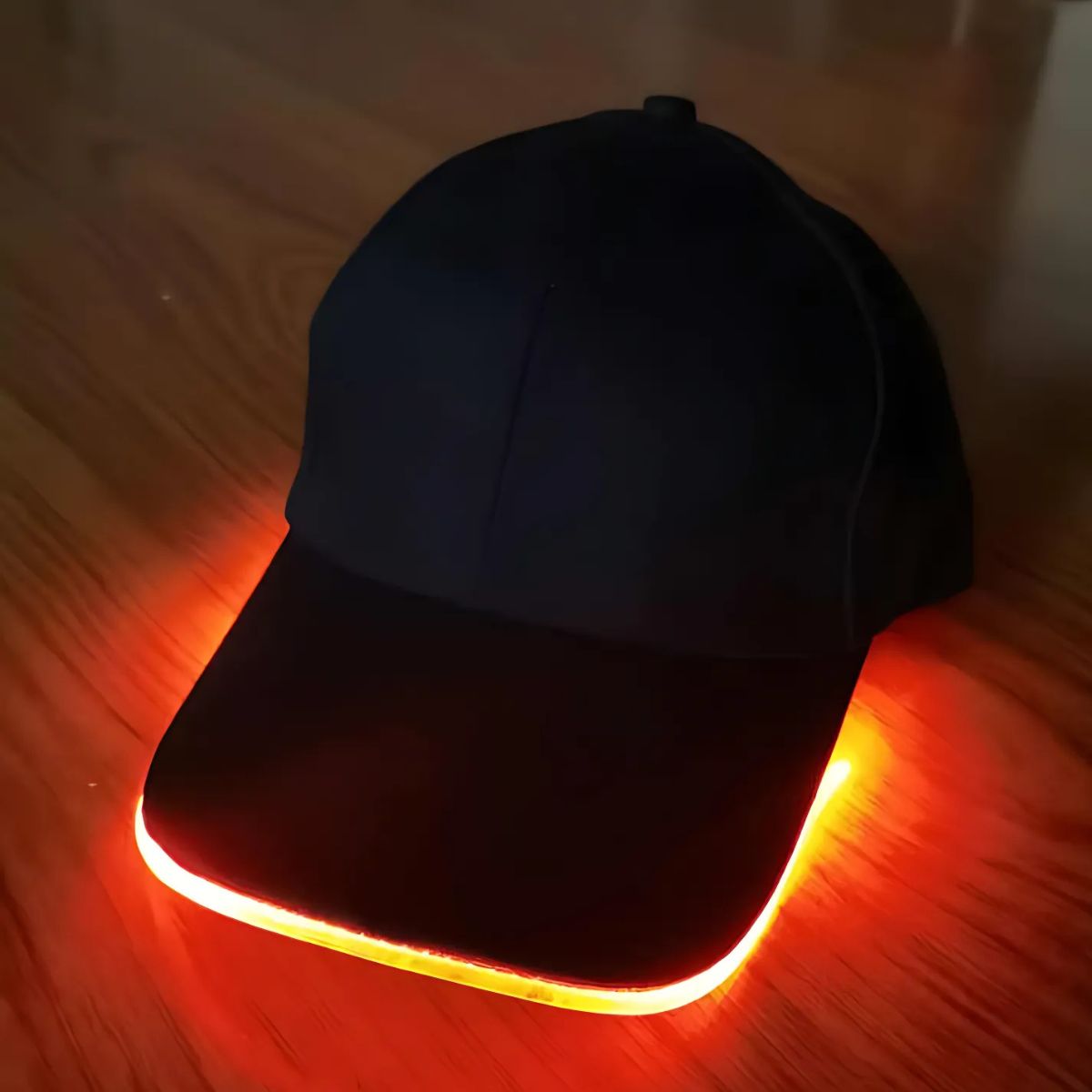 LED Light Up Baseball Cap – Fashionable, Rechargeable, Programmable, Embroidered Cotton Hat with Adjustable Fit for Men for Parties, and Night Safety – Black Hat – Articuno