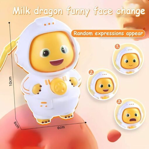 Little Milk Dragon Face-Changing Toy – Funny & Unique Decompression Doll, Press to Change Face, Cute Keychain Stress Relief Gift