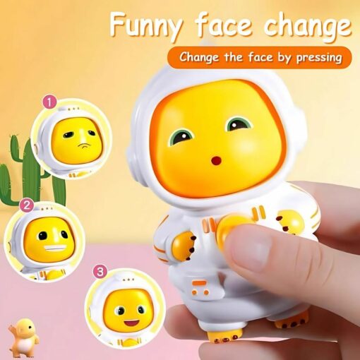Little Milk Dragon Face-Changing Toy – Funny & Unique Decompression Doll, Press to Change Face, Cute Keychain Stress Relief Gift