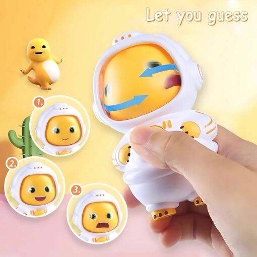 Little Milk Dragon Face-Changing Toy – Funny & Unique Decompression Doll, Press to Change Face, Cute Keychain Stress Relief Gift