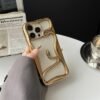 Luxury High-Grade Electroplated Snake Fashion Hollow Shell for iPhone 16 Pro Max, 15-11 Business Style Holster, Effective Protection Mobile Phone Case