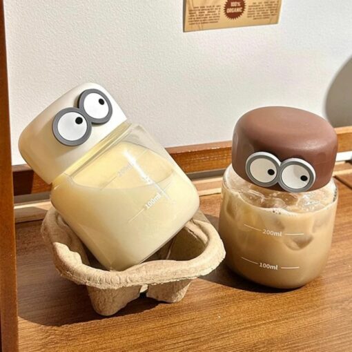 Mini Cute Glass Shaker Bottle – Small Drink Mixer for Matcha, Cocktails, and Beverages