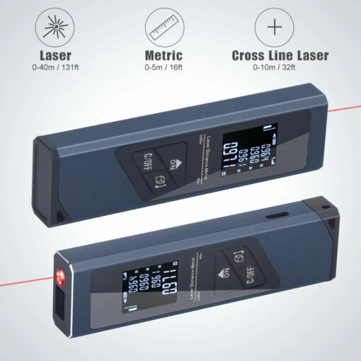 Mini Laser Tape Measure – USB Rechargeable Digital Ruler for Home Projects