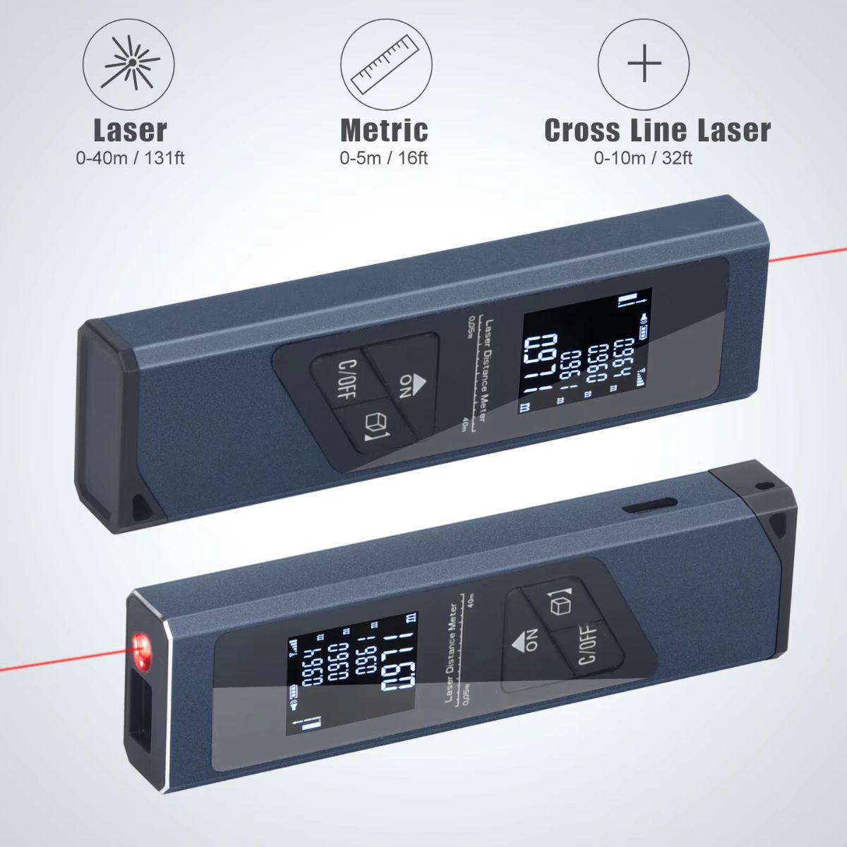 Mini Laser Tape Measure – USB Rechargeable Digital Ruler for Home Projects