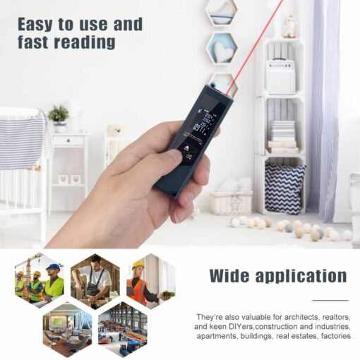 Mini Laser Tape Measure – USB Rechargeable Digital Ruler for Home Projects