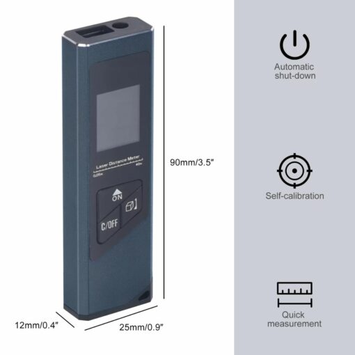 Mini Laser Tape Measure – USB Rechargeable Digital Ruler for Home Projects