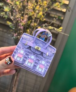 Mini Platinum Bag – Small House & Car Key Decoration | Cute AirPods Bag & Key Storage
