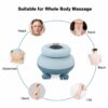 Portable Electric Head Scratcher with Tissue Kneading Nodes for Stress Relief – Lightweight, Wireless, Waterproof, 360° Exercise Grip, One-Button Use Scalp Massager