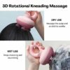 Portable Electric Head Scratcher with Tissue Kneading Nodes for Stress Relief – Lightweight, Wireless, Waterproof, 360° Exercise Grip, One-Button Use Scalp Massager