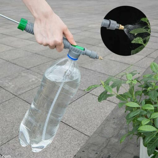 Portable High-Pressure Air Pump with Adjustable Nozzle – Universal Bottle Attachment Garden Sprayer