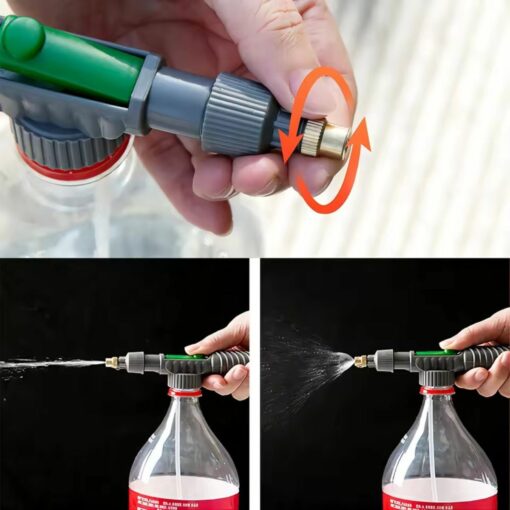 Portable High-Pressure Air Pump with Adjustable Nozzle – Universal Bottle Attachment Garden Sprayer