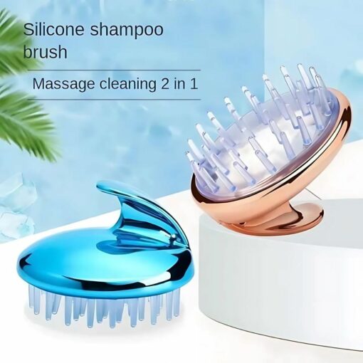 Scalp Shampooing Brush – Silicone Massage Brush for Hair Washing, Scalp & Body Exfoliation, Shower & Spa Care
