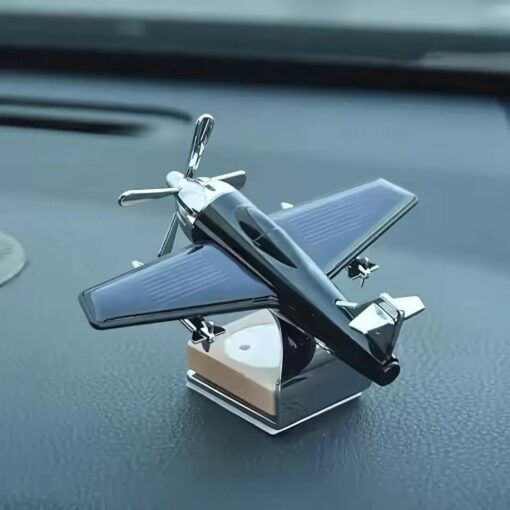 Solar Spinning Airplane Model Car Diffuser – Retro Dashboard Air Freshener