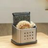 Stainless Steel Dishwashing Rack – Kitchen Sink Storage for Sponges, Cloths & Scrubbers