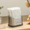 Stainless Steel Dishwashing Rack – Kitchen Sink Storage for Sponges, Cloths & Scrubbers