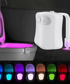 Toilet Rim LED Light – Motion Sensor 8-Color Night Light for Bathroom