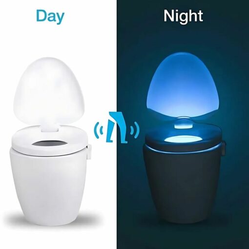 Toilet Rim LED Light – Motion Sensor 8-Color Night Light for Bathroom