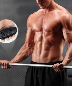 Weight Lifting Grips for Men & Women – Anti-Slip Rubber Gym Pads for Deadlifts, Dumbbells, Pull-Ups & Workout Training – Black