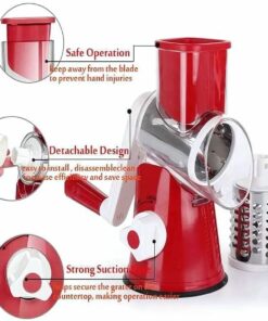 3 Blade Rotary Vegetable Slicer – Multifunction Manual Grater