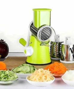 3 Blade Rotary Vegetable Slicer – Multifunction Manual Grater