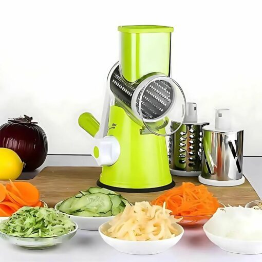 3 Blade Rotary Vegetable Slicer – Multifunction Manual Grater