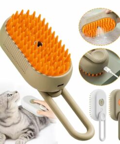 3-in-1 Pet Grooming Brush – Steam, Massage & Loose Hair Removal Without Shaving