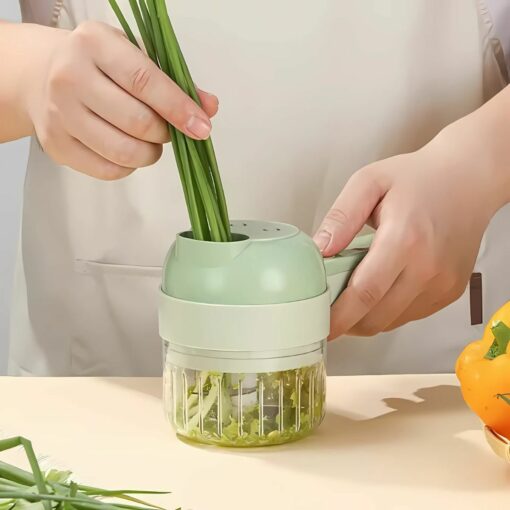 4-in-1 Electric Wireless Chopper – For Fruit, Veggies, Meat & Kitchen Use