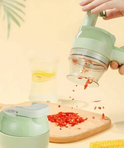 4-in-1 Electric Wireless Chopper – For Fruit, Veggies, Meat & Kitchen Use
