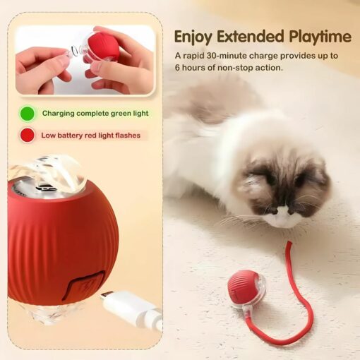 Interactive LED Cat Toy Ball – Moving Smart Ball for Kittens & Cats