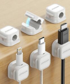 6-Pack Magnetic Cable Clips – JOYROOM Adjustable Cord Holders for Home & Car