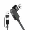 60W Magnetic 4-in-1 Cable – 180° Fast PD for USB-C/iPhone/MacBook/S23 – USB+typec rotating fast charging cable + [Apple magnetic head] – PD60W fast charging / support data transmission]