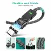 60W Magnetic 4-in-1 Cable – 180° Fast PD for USB-C/iPhone/MacBook/S23 – USB+typec rotating fast charging cable + [Apple magnetic head] – PD60W fast charging / support data transmission]