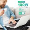 60W Magnetic 4-in-1 Cable – 180° Fast PD for USB-C/iPhone/MacBook/S23 – USB+typec rotating fast charging cable + [Apple magnetic head] – PD60W fast charging / support data transmission]