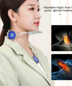 Adjustable Cervical Traction Brace – Posture Corrector Neck Collar Support Spine Stretcher Device for Pain Relief