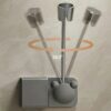 Adjustable Wall-Mount Hair Dryer Holder – Hands-Free, No-Drill Storage Rack