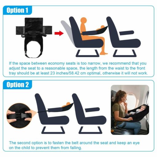 Baby Airplane Seat Extender – Travel Bed Hammock for Comfortable Flights