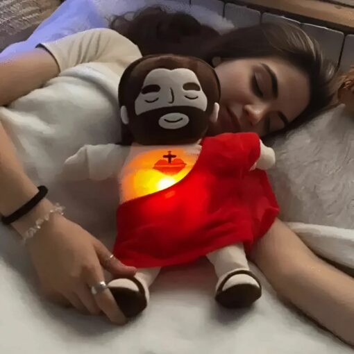 Breathing Jesus Plush Toy – Light & Music Sleep Soother Gift
