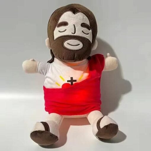 Breathing Jesus Plush Toy – Light & Music Sleep Soother Gift