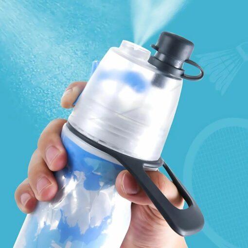 Cooling Mist Sports Water Bottle – Portable Spray Bottle for Outdoor Activities