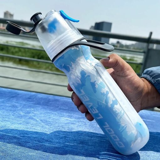 Cooling Mist Sports Water Bottle – Portable Spray Bottle for Outdoor Activities